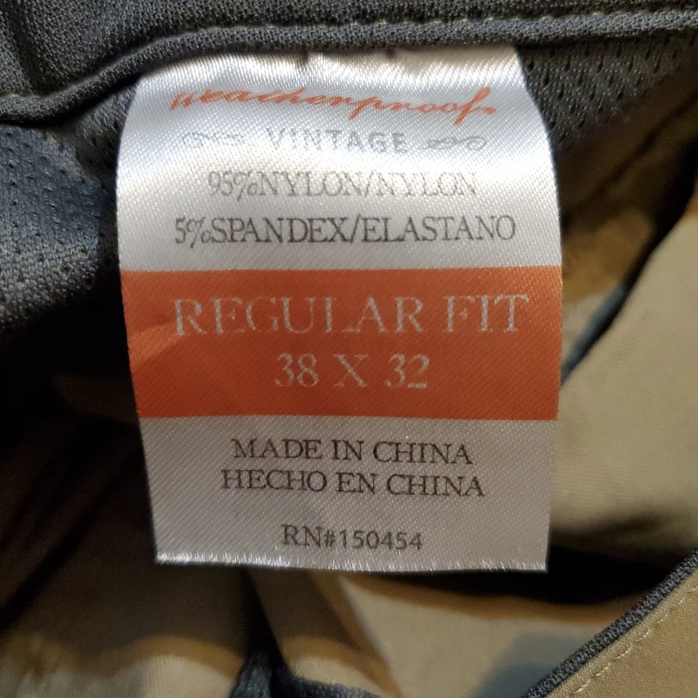 Weatherproof Vintage Men's Khaki Beige‎ Outdoor Pants 38 X 32